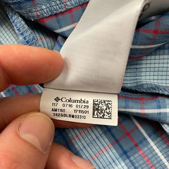 Columbia Silver Ridge Shirt Men Medium Multicolor Plaid Button Down Short Sleeve - Picture 9 of 12